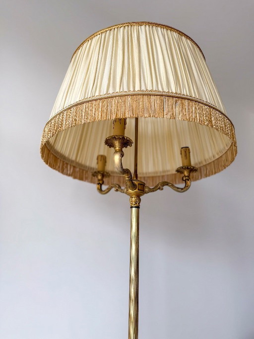 1 Staande lamp in Lodewijk XV-stijl met lampenkap