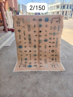 Handgeknoopt Berber kleed wol 200x150cm
