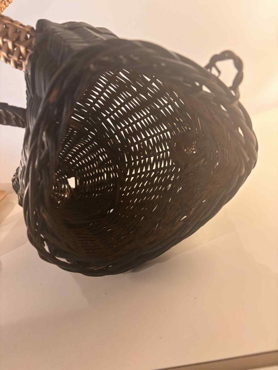 Image 1 of Vintage Wicker Bull’s Head Sculpture Wall art Wicker Collector 1950s France Picasso collection black toro