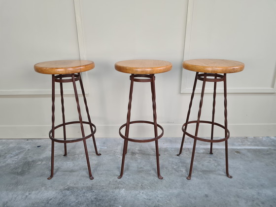 Image 1 of 3 X Brutalist 60S Barstools