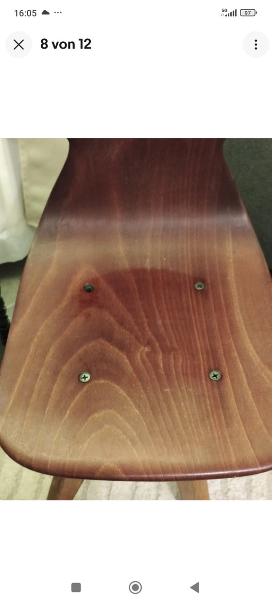 Image 1 of Designklassieker: Set van 2 Pagholz kinderdraaistoelen van Adam Stegner (jaren 50)

