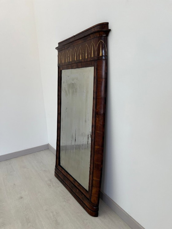 Image 1 of Cassettone - Noce - Comò con specchiera