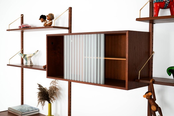Image 1 of Teak modular shelving unit, Danish design, 1960s, manufactured by Hansen & Guldborg