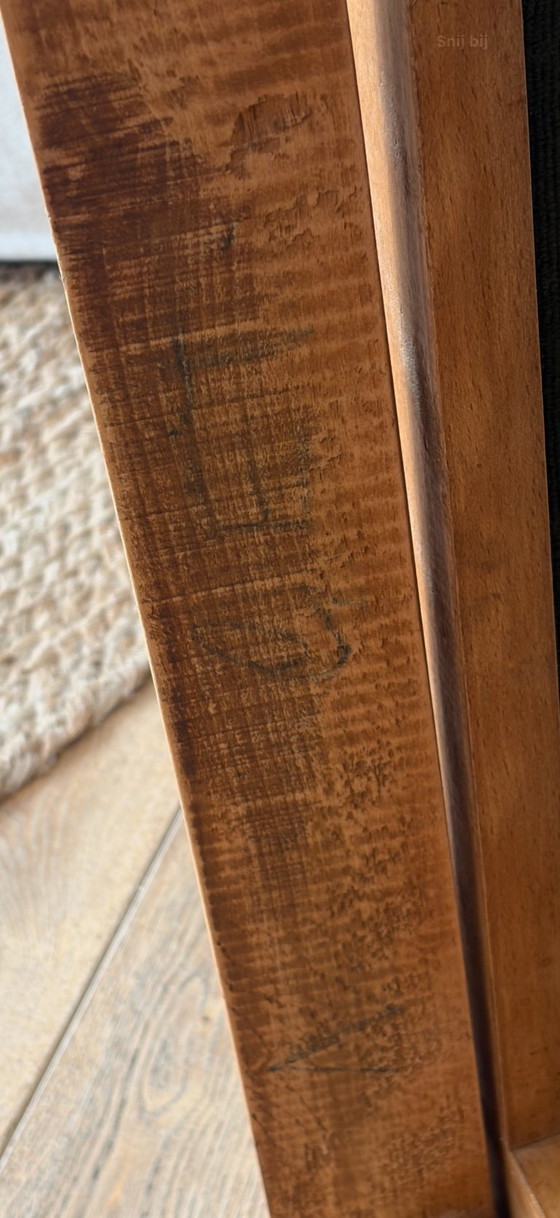Rare Wilhelm Knoll Antimott Adjustable Recliner Chair - 1950s - Original Inner Spring – Velvet, Wood (photo 5 of 8)