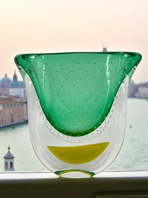 Sommerso Murano Vase h 30 cm