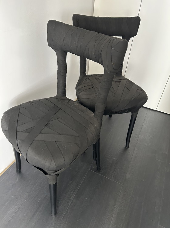 2 chaises momie Edra – Chaises de salle à manger, Metal, Textile (photo 6 of 7)