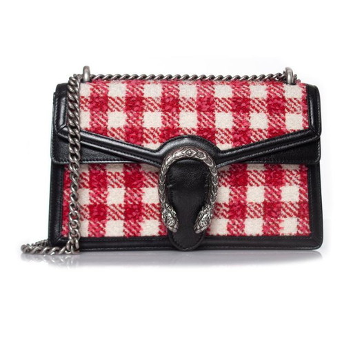 Borsa Gucci Dionysus in tweed a quadri