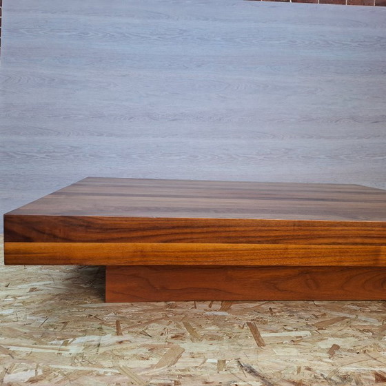 Image 1 of large solid teak coffee table Axel Vervoordt