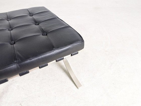 Image 1 of Sgabello Knoll International Barcelona Mies van der Rohe in pelle nera