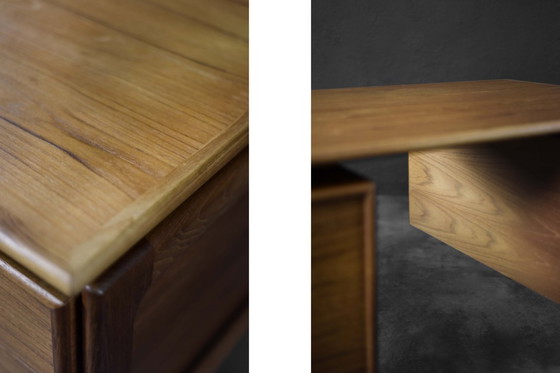 Image 1 of Scrivania Mid-Century vintage moderna in teak marrone di Arne Vodder per GV Møbler, Danimarca, anni '60