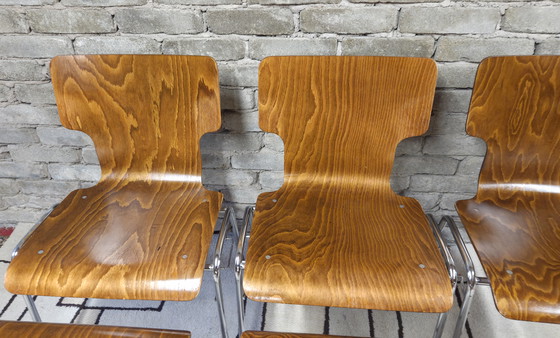 Image 1 of 6 vintage Scandinavische designstoelen uit de jaren 70