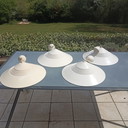Set of 4 Vintage Thorn Aluminum Pendants 48 cm – Mid-Century Design