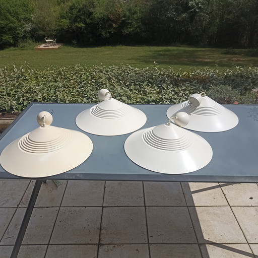 Set di 4 ciondoli vintage a forma di spina in alluminio, 48 cm – Design di metà secolo