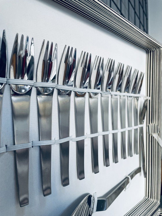 Carl Auböck Morinox 1950's Dessert Set – Carl Auböck Morinix, Cutlery Sets, rvs (photo 4 of 7)