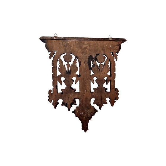 Antiek Duitse wandconsole met snijwerk, eind 19e eeuw – Wanddecoratie, Wood (photo 5 of 5)