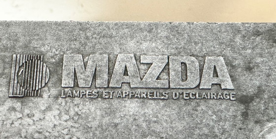 Image 1 of Lampada a sospensione industriale francese in smalto blu scuro di MAZDA, anni '60