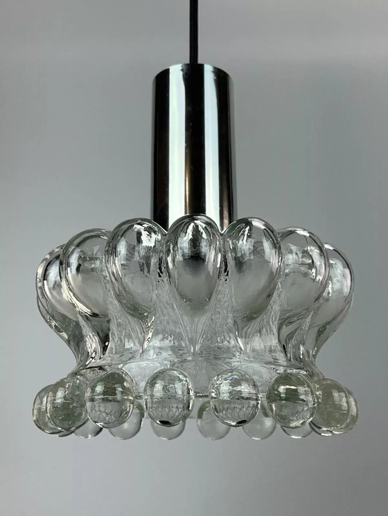 Image 1 of Lampada da soffitto anni '60 e '70, lampada a sospensione, bolla di vetro, design spaziale di metà secolo