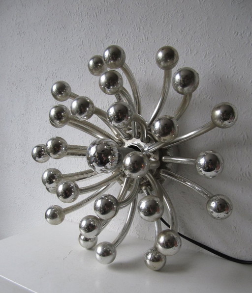 Lámpara de techo y pared vintage Pistillino Studio Tetrarch Valenti Luce 1972