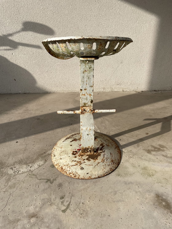 Image 1 of Vintage industrial stool - French stamped manufacture