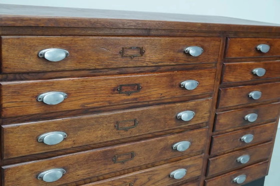 Image 1 of Armoire de mercerie vintage en chêne français, années 1950