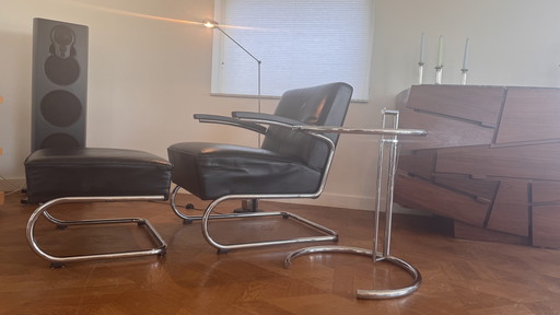 Gispen 405 fauteuil met hocker