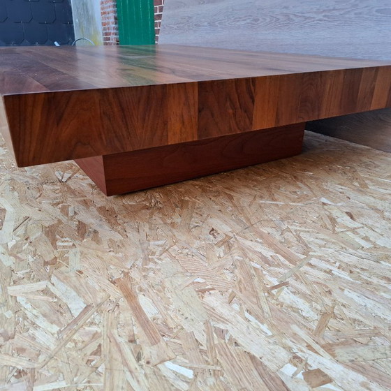 Image 1 of large solid teak coffee table Axel Vervoordt