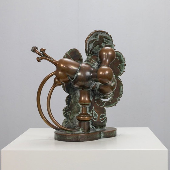Image 1 of Abstrakte organische Bronzeskulptur von César Bailleux, Belgien, 1980er Jahre