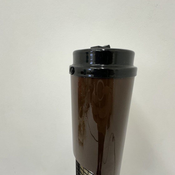 Image 1 of Jaren 70 Vloerlamp Bruin TL Buis Post Modern Vintage