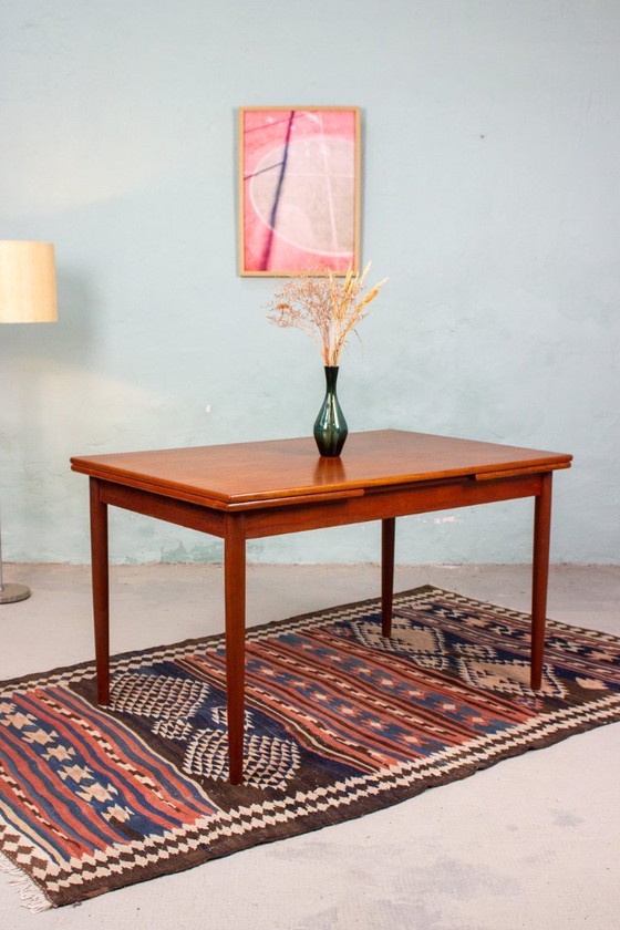 Image 1 of Vintage teak extendable dining table, Danish Mid Century 1960s