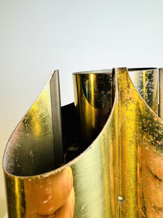 Image 1 of TYPE 742 BRASGEKLEURDE 'ORGUE' TAFELLAMP, MOGELIJK MAISON CHARLES, FRANKRIJK, jaren 1960