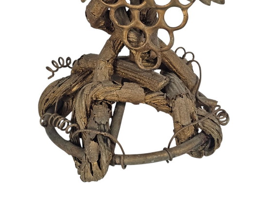 Image 1 of Style Hollywood Regency - ensemble de chandeliers - dorés - décor de vignes et de feuilles - troisième quart du XXe siècle