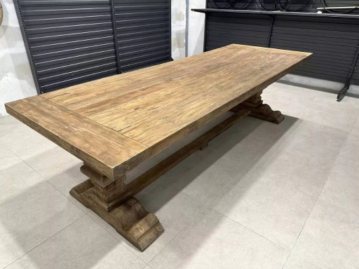 Grande table de monastère en bois massif ancien – Spirito (260 x 100 cm)
