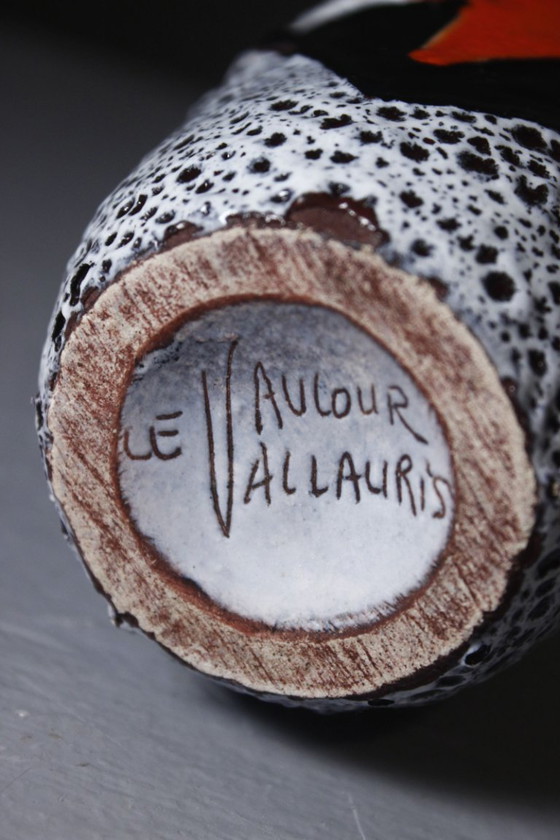 Dominique Marino Dit Le Vaucour À Vallauris - Lava Abstract Decor Vase 1950s – Ceramic (photo 7 of 7)