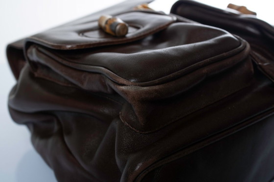 Gucci, Bamboo Backpack in Brown Leather – Calfskin (photo 10 of 12)