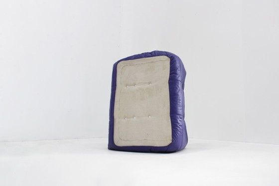 Image 1 of Divano vintage a 2 posti Togo in pelle viola di Ligne Roset, anni '90.
