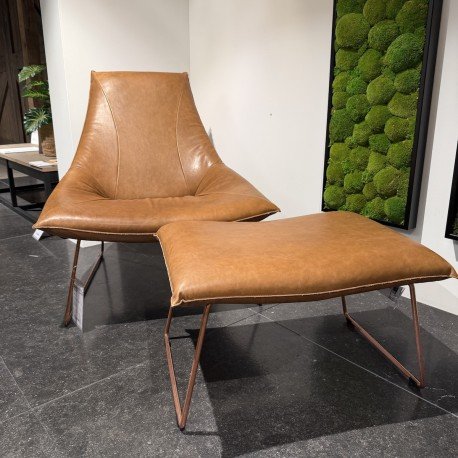 Jess en poef Beal – fauteuils, Leather