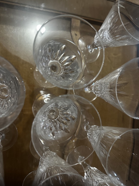 12 champagneglazen - Baccarat kristal, Carcassonne patroon - Uitstekende staat – Glazen & Karaffen, Crystal (photo 5 of 12)