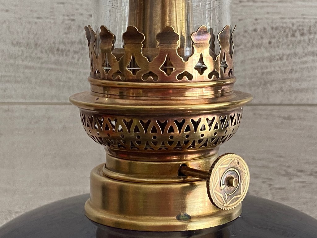 Duo De Lampes à Pétrole, Argent Et Doré, Style Vintage/rétro, Bon état