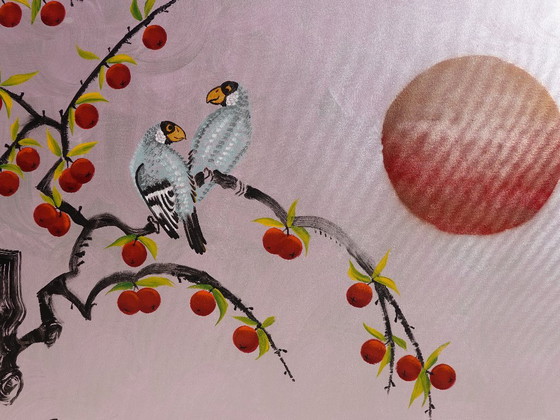 Love Birds J547 - Original Large Painting – Paintings & Drawings, Canvas (photo 7 of 15)