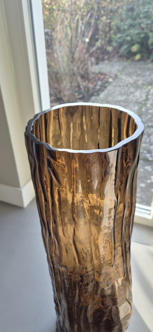 Vaso in vetro con struttura a tronco d'albero 61cm