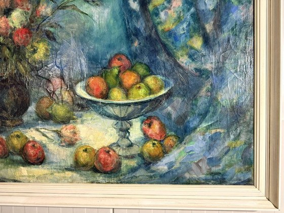 Gran cuadro de naturaleza muerta a color de 1962. – Pinturas y dibujos, Canvas, Wood (photo 9 of 16)