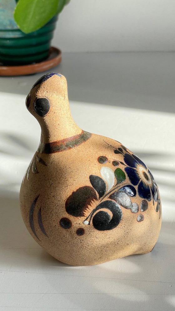 Image 1 of BIRD Handmade stoneware Mexico VINTAGE