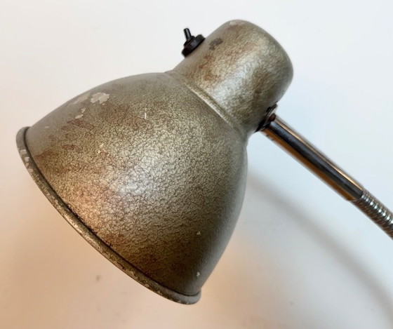 Image 1 of Lampe de table à col de cygne de style industriel gris, années 1960