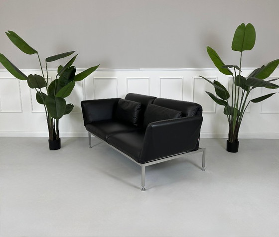 Image 1 of Brühl Roro Diseñador Negro Sofá Sofá función de dormir Tumbona