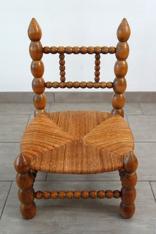 Lage stoel van Charles Dudouyt, jaren 1950/60, Frankrijk