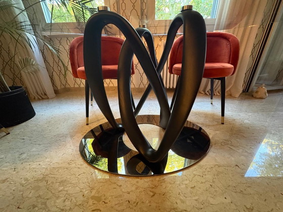 Porada Infinity - Tavolo Ovale in Cristallo 180 Cm – Tavoli da pranzo, Wood, Crystal (photo 2 of 5)
