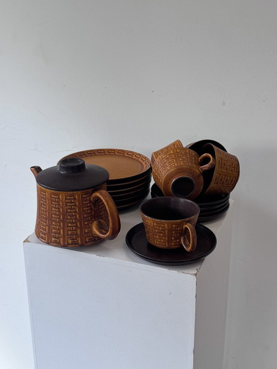 Vintage Ceramano Tea Set 'Epsilon' 1960s with Geometric Relief Pattern – Tableware, Ceramic (photo 6 of 11)