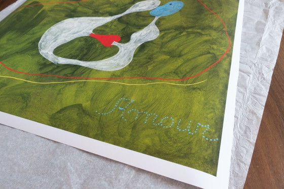 Image 1 of Joan Miró - Dipinto (Amore) 1925 - Manifesto 54 × 70 cm