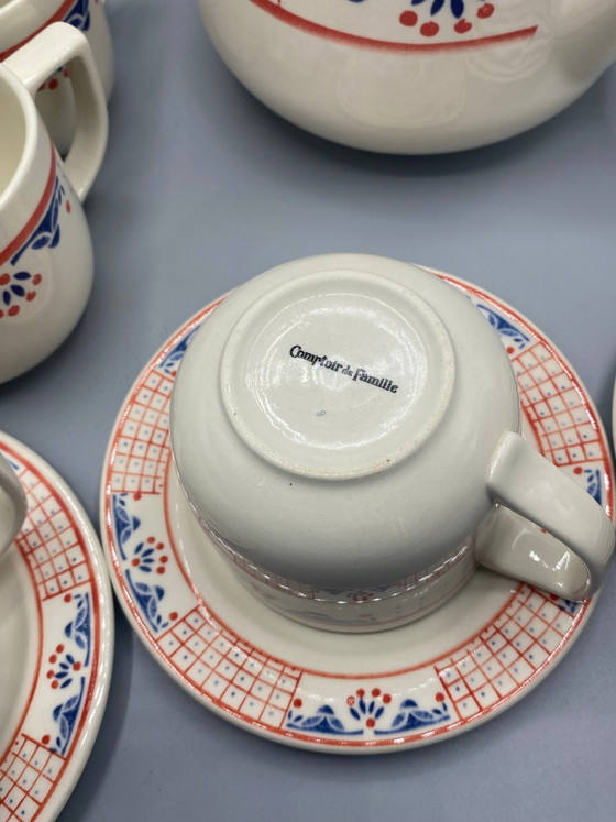 Comptoir de Famille Red Checkerboard Coffee Set, 17 pieces, 8 people – Crockery (photo 5 of 5)