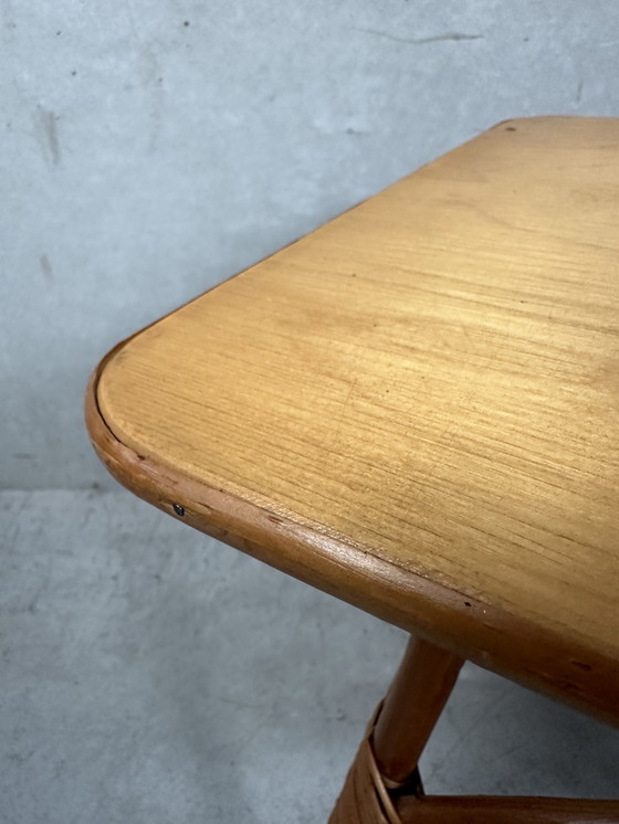 Image 1 of Vintage rattan table - boho